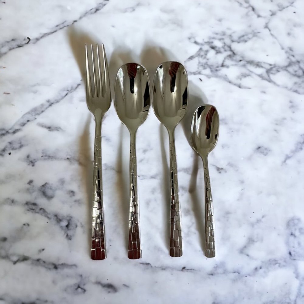 Sambonet Skin Flatware 18/10 Stainless 4 Pieces